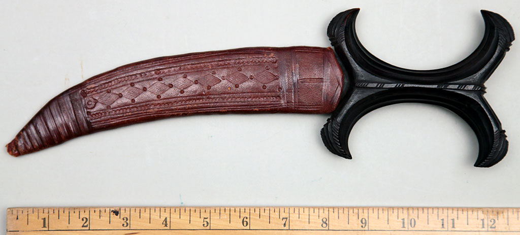 East African Beja Hadendoa Tribe 'X-Hilt' Dagger with Sheath