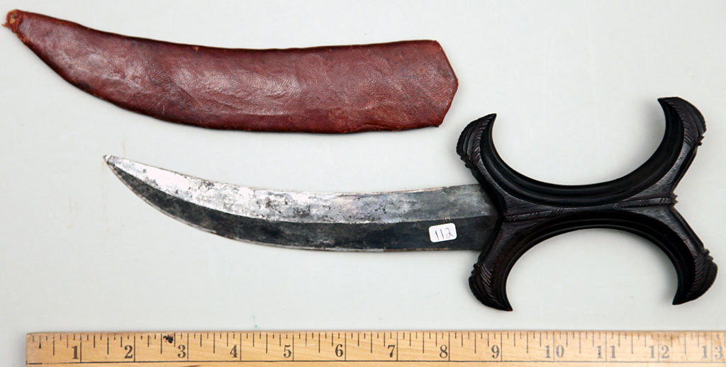 East African Beja Hadendoa Tribe 'X-Hilt' Dagger with Sheath