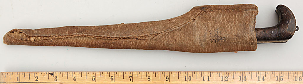 Khyber Knife with Brass Bolster, Horn Hilt and an Old Sheath